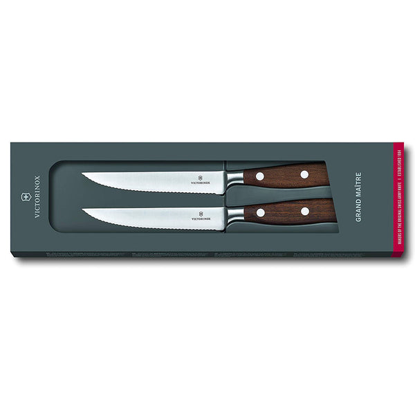 Victorinox Sets, Forged, 2-Piece Steak Set (4¾" Serrated, Spear Point), Wood