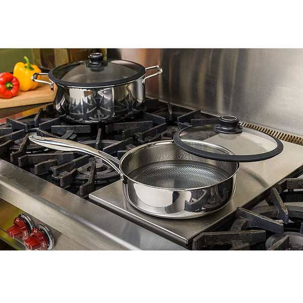 Black Cube Hybrid Quick Release 7 Piece Set, Stainless/Nonstick Cookware
