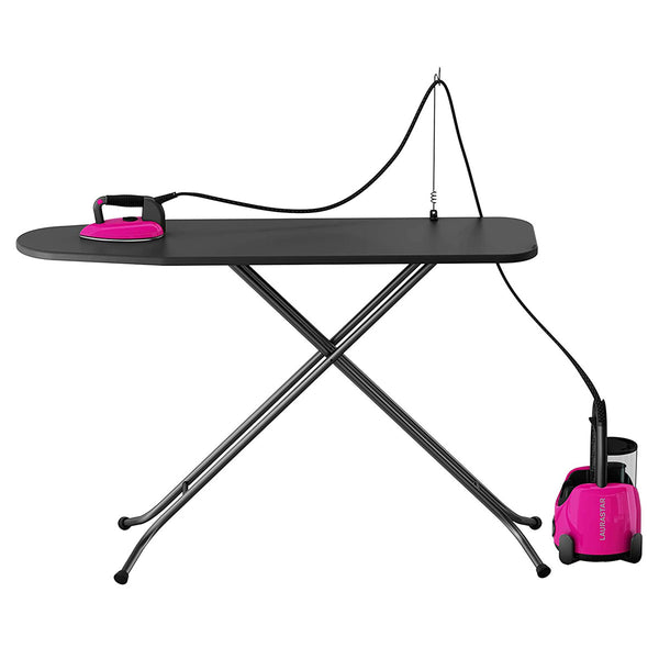 Laurastar Lift Plus Steam Iron in Pinky Pop: Swiss Engineered 3-in-1 Steam Generator That Irons, Steams, and Purifies Your Clothes