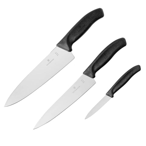 Victorinox Swiss Classic 3-Piece Chef's Set, 3-Inch, Black