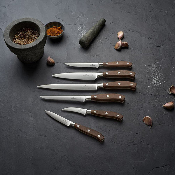 Victorinox Chef's, Forged, 8" Straight Blade, Wood