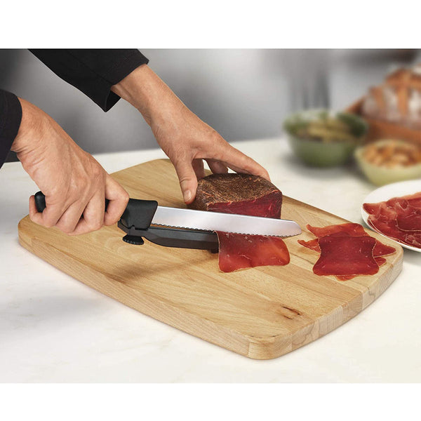 Victorinox Dux Knife, Swiss Classic, Dux Knife, 8.25" Serrated Blade with Adjustable Guide, Black