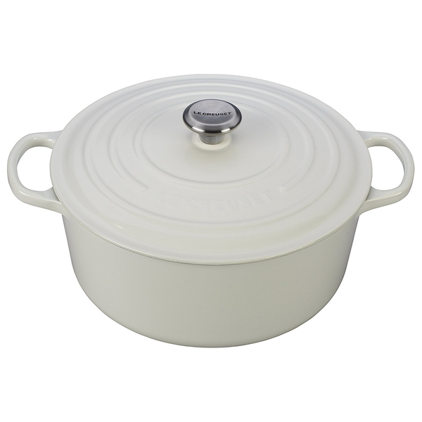 LE CREUSET 9-QUART ROUND DUTCH OVEN - WHITE