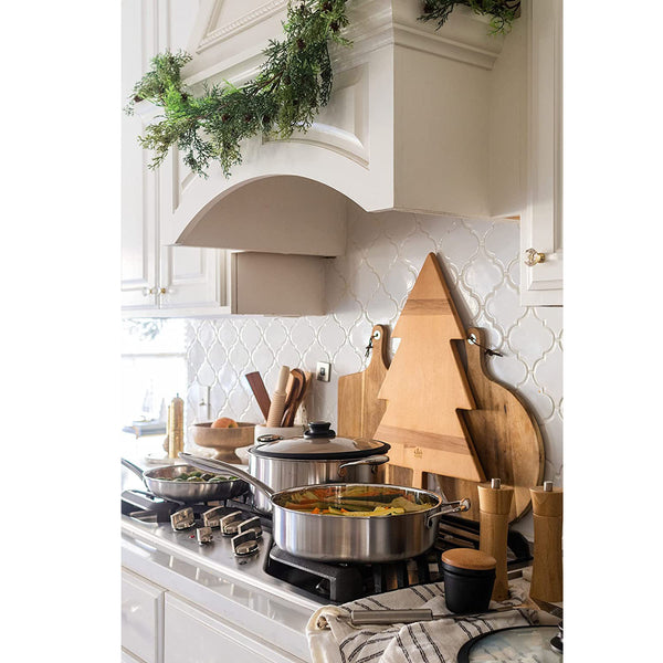 Black Cube Stainless-Steel 7-Piece Set Pots and Pans Set, Professional Grade 