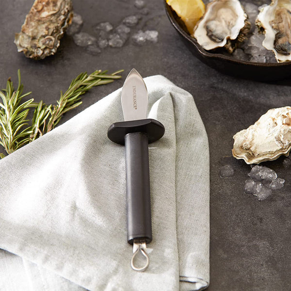 RSVP International Stainless Steel Seafood Prep Accessories, Oyster Knife