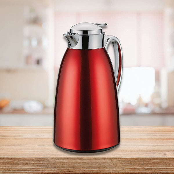 Cilio Venezia 1 Liter Insulated Flask, Stainless Steel Red