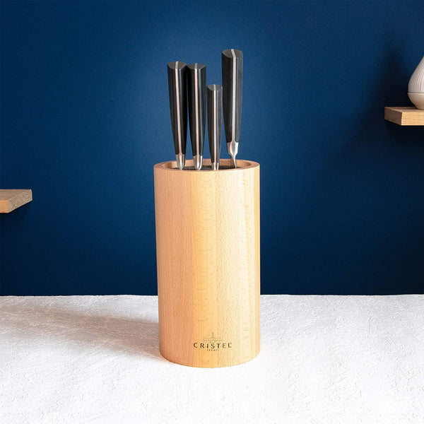 CRISTEL Wood Knives Block Until 7 Knives