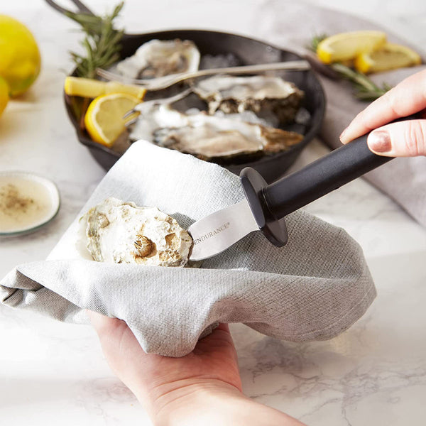 RSVP International Stainless Steel Seafood Prep Accessories, Oyster Knife