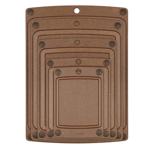Epicurean All-In- One 19.5-Inch × 14.5-Inch Cutting Board,  Nutmeg/Brown