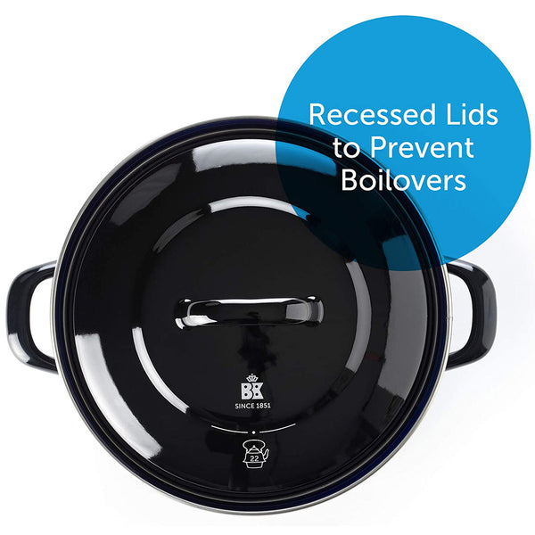 BK Cookware BV Dutch Oven 2.5QT, Black