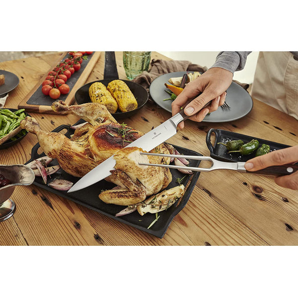 Victorinox Slicing, Forged, 8" Straight Blade, Black