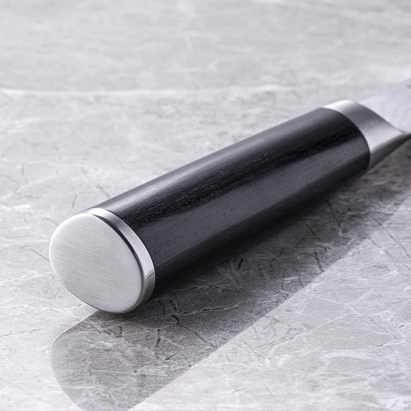 Shun DM0707 Classic 10 Ebony PakkaWood Handle and VG-MAX Blade Steel, 10 Inch, Black