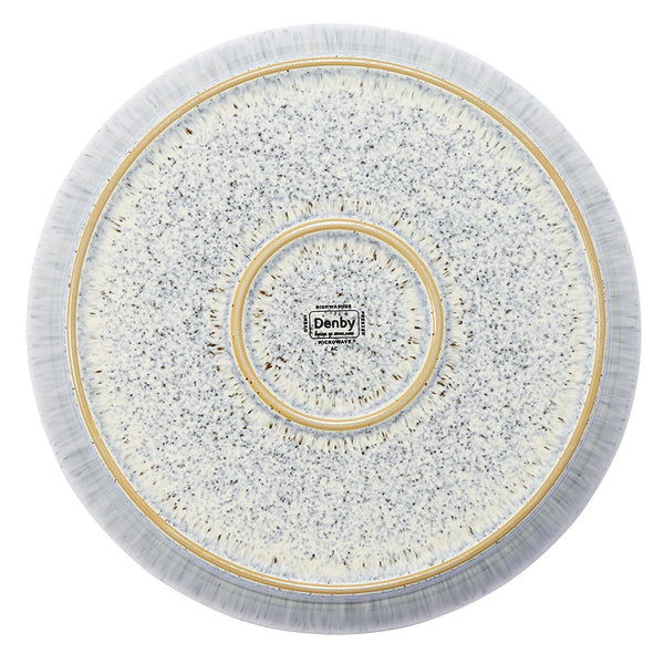Denby Halo 4-piece Speckle Coupe Dinner Plate Set, Light Blue