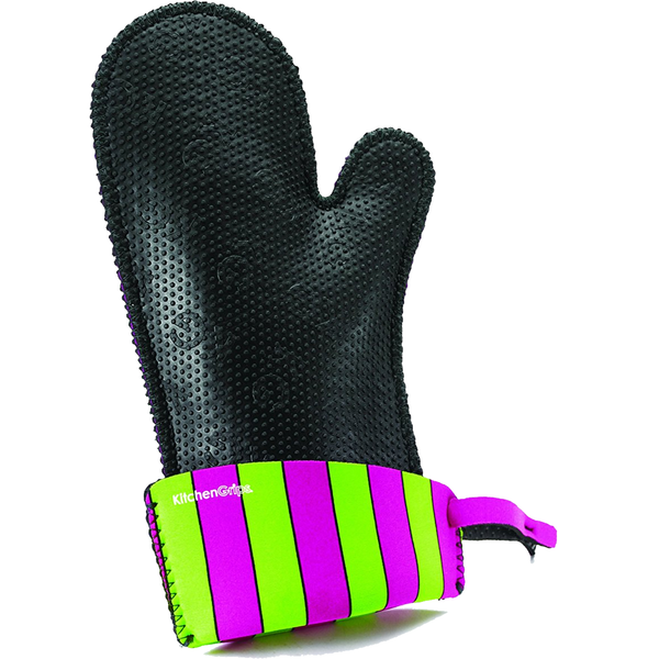 KITCHENGRIPS WOMEN'S RELAXED FIT SINGLE MITT, EXTENDABLE CUFF - CARNIVAL