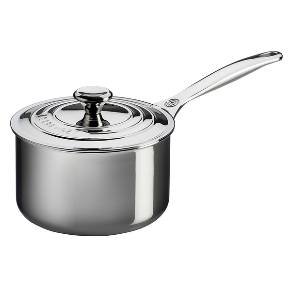 LE CREUSET 3-QUART STAINLESS STEEL SAUCEPAN