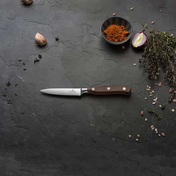 Victorinox Kitchen, Forged, 4" Straight Blade, Wood