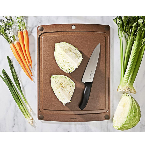 Epicurean All-In- One 19.5-Inch × 14.5-Inch Cutting Board,  Nutmeg/Brown