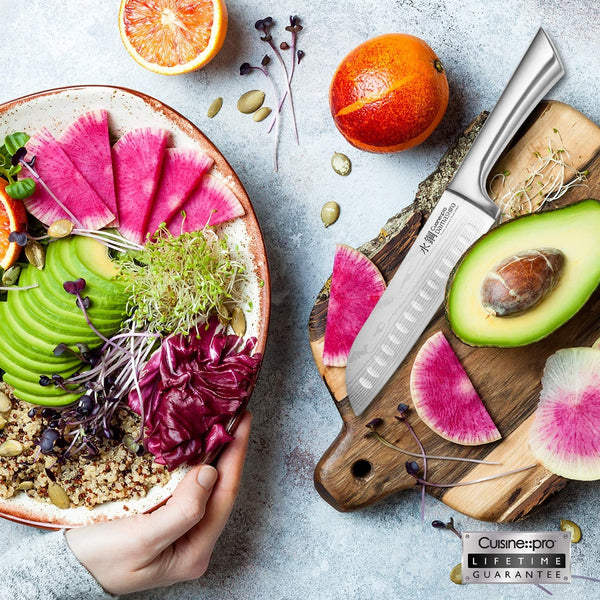 CUISINE PRO DAMASHIRO SANTOKU KNIFE 17CM