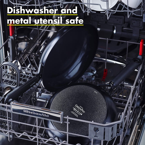 GreenPan SmartShape Healthy Ceramic Nonstick Hard Anodized Frypan/Skillet, 11", Black