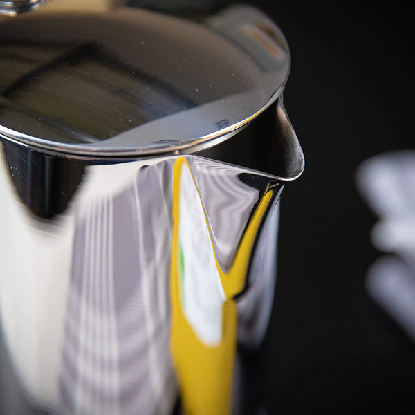 Cilio Aida 10 Cup Stovetop Espresso Maker, Polished Stainless