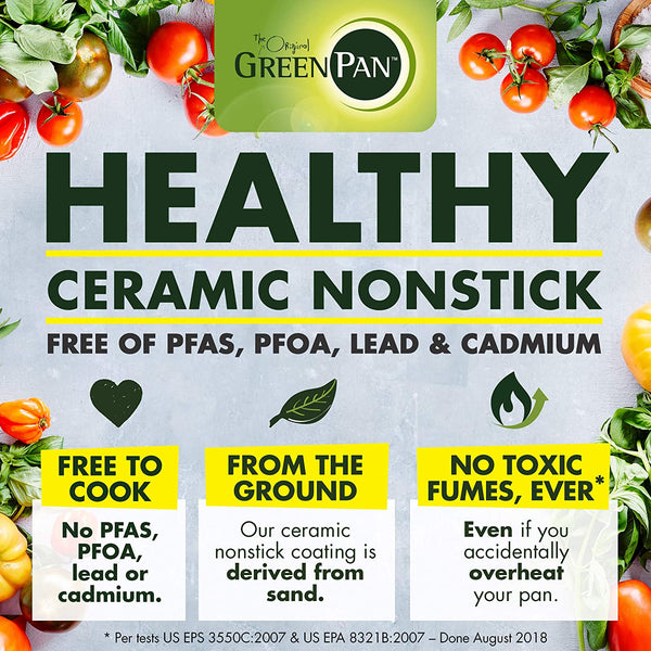 GreenPan SmartShape Healthy Ceramic Nonstick Hard Anodized Frypan/Skillet, 11", Black