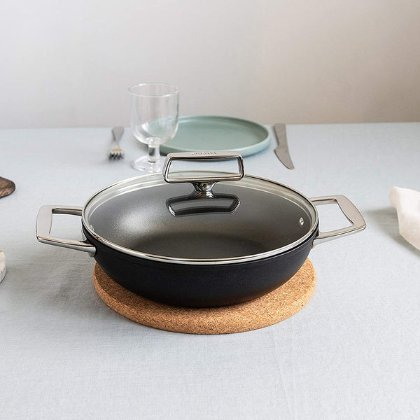 Cristel Castel'Pro Ultralu 3.5Qt. Non-stick Side Handles Sauté Pan