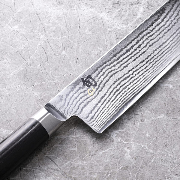 Shun DM0707 Classic 10 Ebony PakkaWood Handle and VG-MAX Blade Steel, 10 Inch, Black