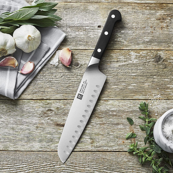 Zwilling Pro 7" Slim Santoku Hallow Edge Knife