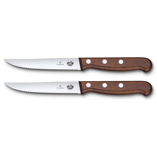 Victorinox Sets, 2-Piece Steak Set (4.75" Serrated, Spear Point), Wood
