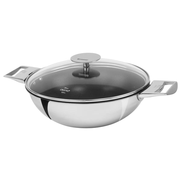 Cristel Casteline 4-Quart Wok with Lid, Nonstick