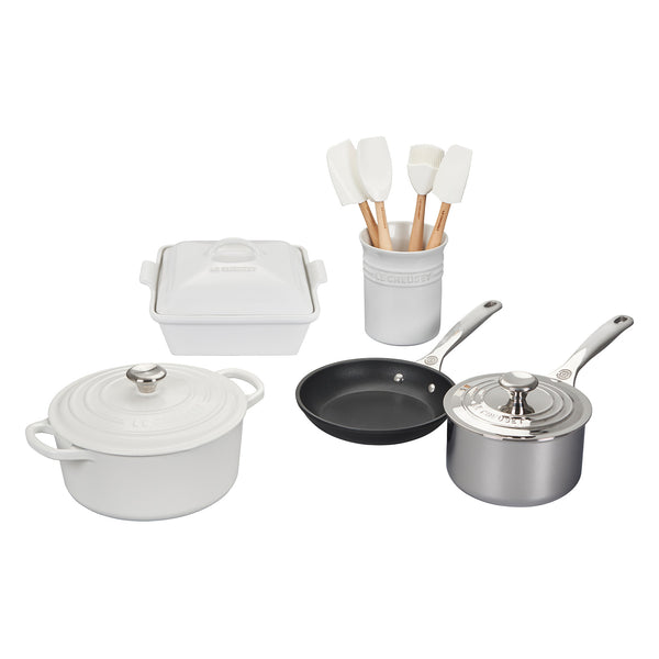 Le Creuset 12 Piece Mixed Material Set - White