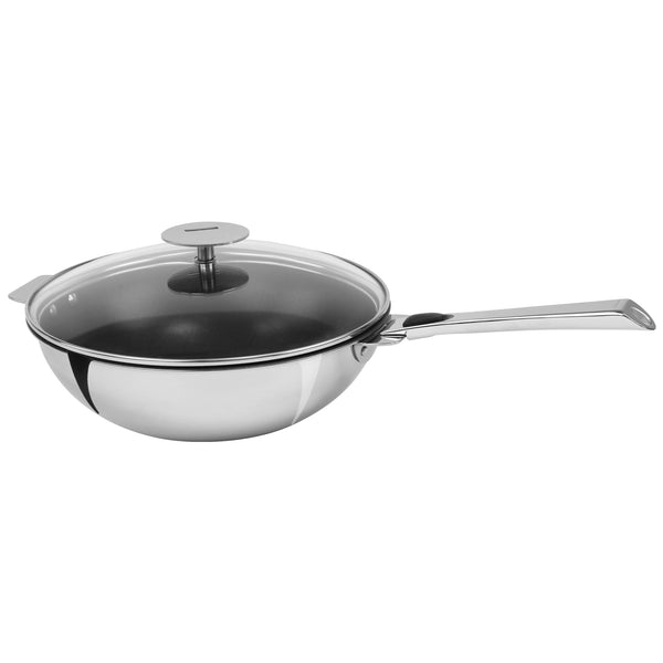 Cristel Casteline 4-Quart Wok with Lid, Nonstick
