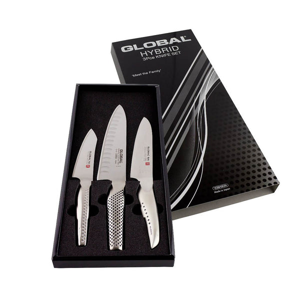 Global 3-Piece Kazoku HYBRID Knife Set