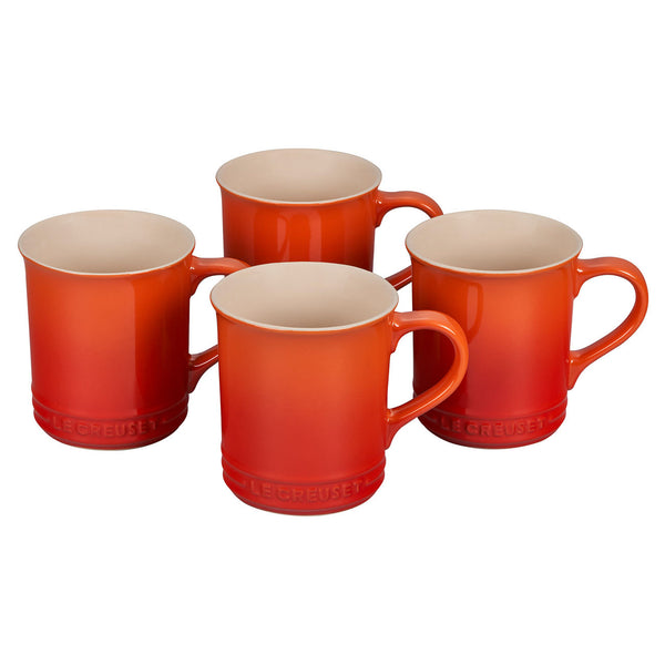 Le Creuset 14 oz. Vancouver Set of 4 Mugs - Flame