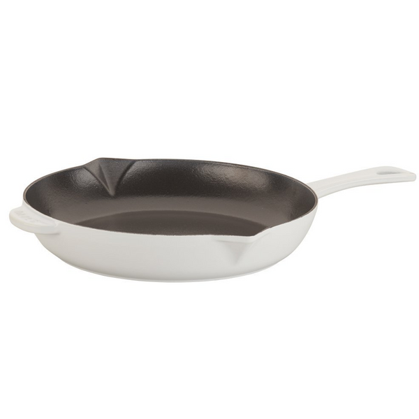 STAUB CAST IRON 10'' FRY PAN - WHITE