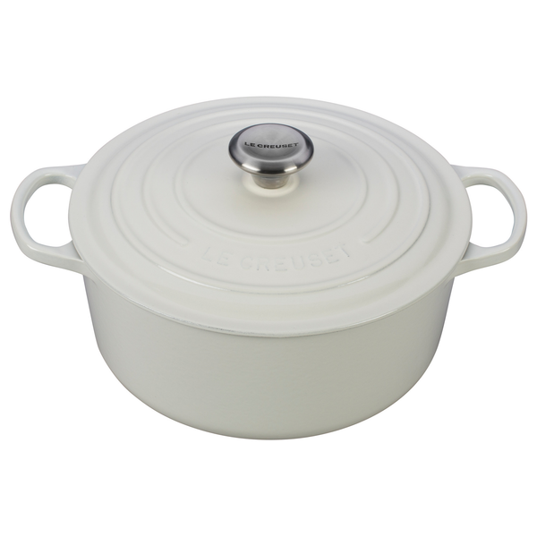LE CREUSET 5.5-QUART ROUND DUTCH OVEN - WHITE