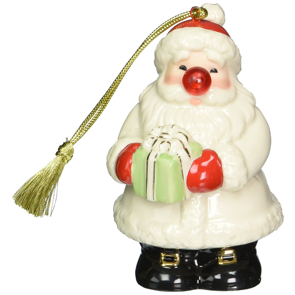 LENOX BLINKING ALL THE WAY SANTA ORNAMENT