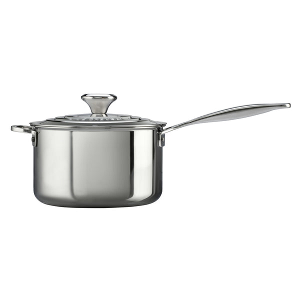 LE CREUSET 4-QUART STAINLESS STEEL SAUCEPAN