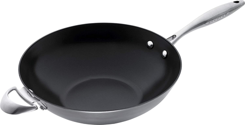 Scanpan CTX 12-3/4-Inch Wok, Black, Silver